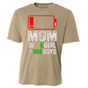 Mom Of 3 1 Gift From Mothers Day Birthday Women Cooling Performance Crew T-Shirt