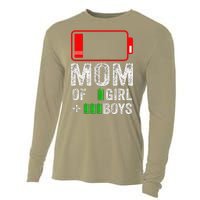 Mom Of 3 1 Gift From Mothers Day Birthday Women Cooling Performance Long Sleeve Crew