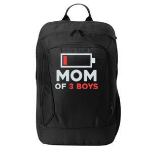 Mom Of 3 Cute Gift From Son Mothers Day Birthday Women City Backpack