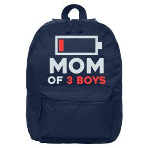 Mom Of 3 Cute Gift From Son Mothers Day Birthday Women 16 in Basic Backpack