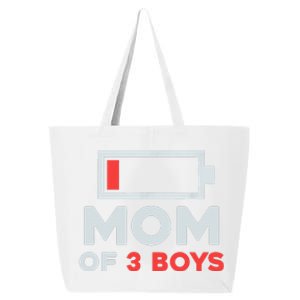 Mom Of 3 Cute Gift From Son Mothers Day Birthday Women 25L Jumbo Tote