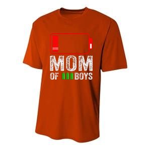 Mom Of 3 Gift From Son Mothers Day Birthday Women Youth Performance Sprint T-Shirt