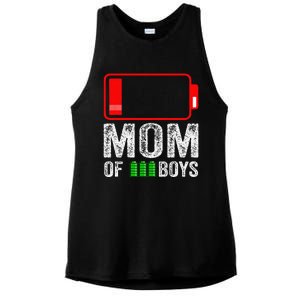 Mom Of 3 Gift From Son Mothers Day Birthday Women Ladies PosiCharge Tri-Blend Wicking Tank