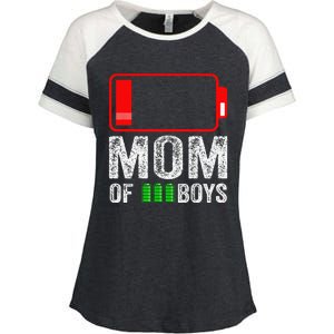 Mom Of 3 Gift From Son Mothers Day Birthday Women Enza Ladies Jersey Colorblock Tee