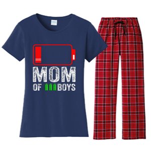 Mom Of 3 Gift From Son Mothers Day Birthday Women Women's Flannel Pajama Set