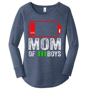 Mom Of 3 Gift From Son Mothers Day Birthday Women Women's Perfect Tri Tunic Long Sleeve Shirt