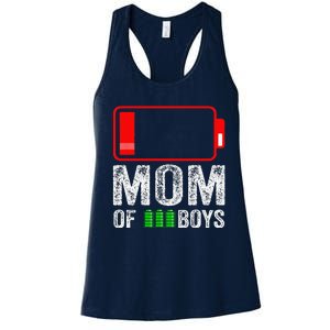 Mom Of 3 Gift From Son Mothers Day Birthday Women Women's Racerback Tank