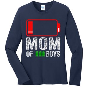 Mom Of 3 Gift From Son Mothers Day Birthday Women Ladies Long Sleeve Shirt