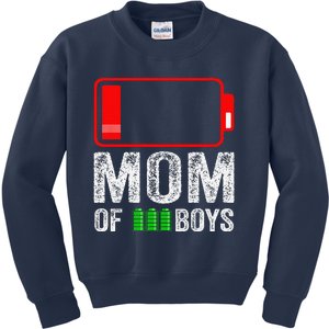 Mom Of 3 Gift From Son Mothers Day Birthday Women Kids Sweatshirt