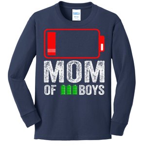 Mom Of 3 Gift From Son Mothers Day Birthday Women Kids Long Sleeve Shirt