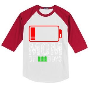 Mom Of 3 Gift From Son Mothers Day Birthday Women Kids Colorblock Raglan Jersey