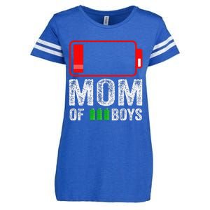 Mom Of 3 Gift From Son Mothers Day Birthday Women Enza Ladies Jersey Football T-Shirt