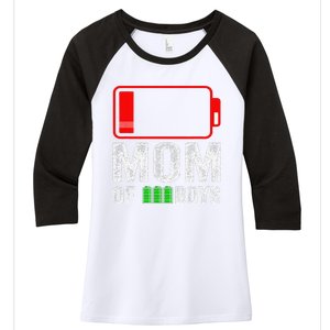 Mom Of 3 Gift From Son Mothers Day Birthday Women Women's Tri-Blend 3/4-Sleeve Raglan Shirt