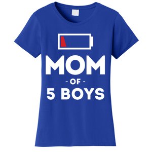 Mom Of 5 Clothing Gift For Mother Wife Mom Funny Gift Women's T-Shirt