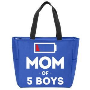 Mom Of 5 Clothing Gift For Mother Wife Mom Funny Gift Zip Tote Bag