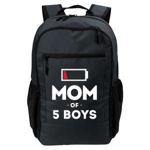 Mom Of 5 Clothing Gift For Mother Wife Mom Funny Gift Daily Commute Backpack