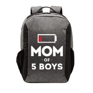 Mom Of 5 Clothing Gift For Mother Wife Mom Funny Gift Vector Backpack