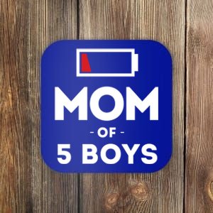 Mom Of 5 Clothing Gift For Mother Wife Mom Funny Gift Coaster