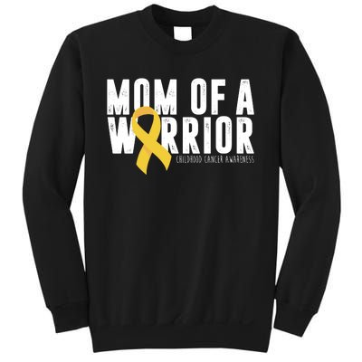 Mom Of A Warrior Childhood Cancer Awareness Sweatshirt