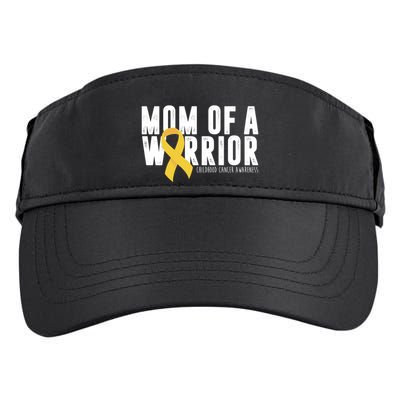 Mom Of A Warrior Childhood Cancer Awareness Adult Drive Performance Visor