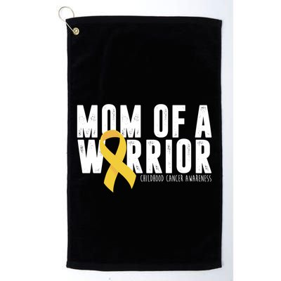 Mom Of A Warrior Childhood Cancer Awareness Golf Towel