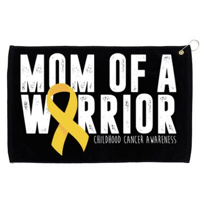 Mom Of A Warrior Childhood Cancer Awareness Grommeted Golf Towel