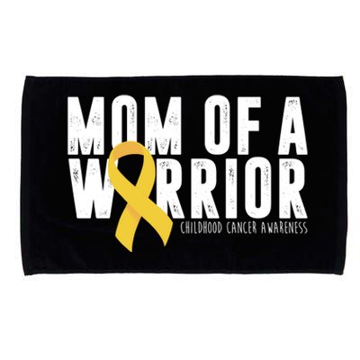 Mom Of A Warrior Childhood Cancer Awareness Microfiber Hand Towel