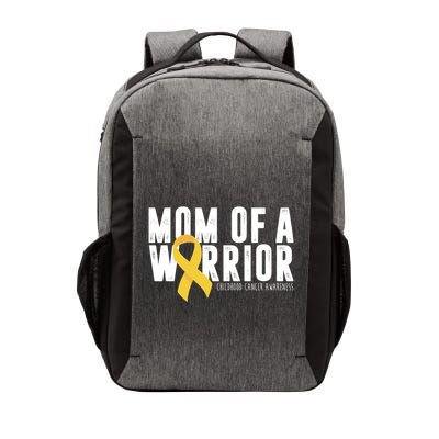 Mom Of A Warrior Childhood Cancer Awareness Vector Backpack