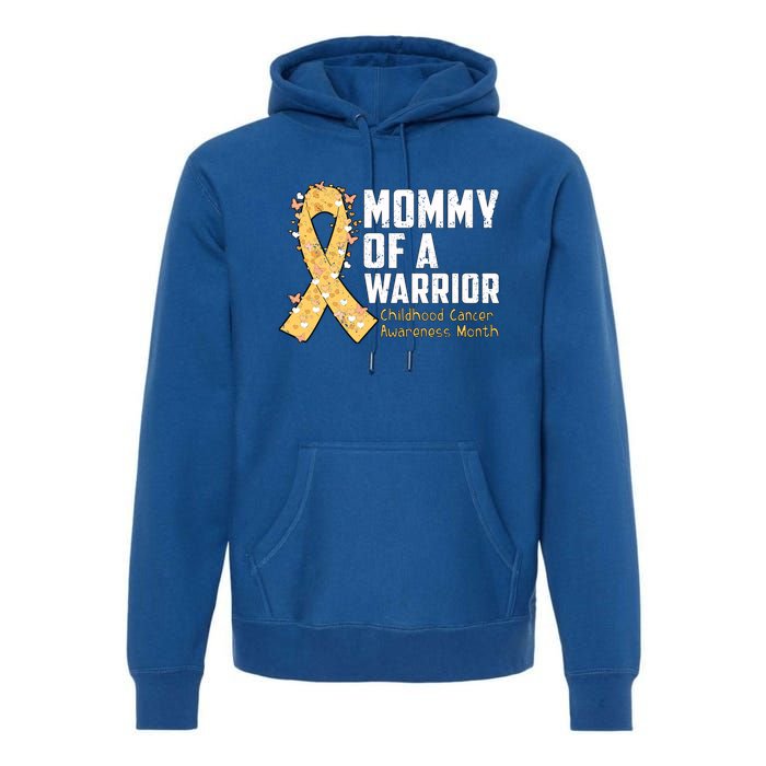 Mommy Of A Warrior Hood Cancer Awareness Cute Gift Premium Hoodie