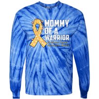 Mommy Of A Warrior Hood Cancer Awareness Cute Gift Tie-Dye Long Sleeve Shirt