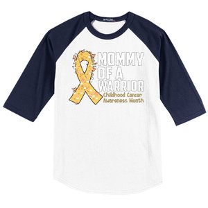 Mommy Of A Warrior Hood Cancer Awareness Cute Gift Baseball Sleeve Shirt