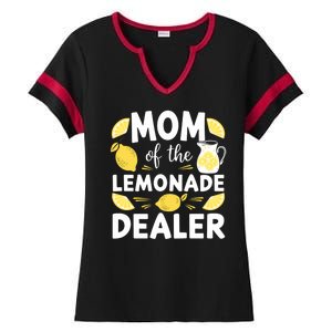 Mom Of A Lemonade Dealer Summer Drink Funny Lemonade Stand Lemonade Mom Ladies Halftime Notch Neck Tee