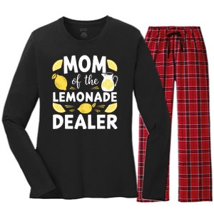 Mom Of A Lemonade Dealer Summer Drink Funny Lemonade Stand Lemonade Mom Women's Long Sleeve Flannel Pajama Set 