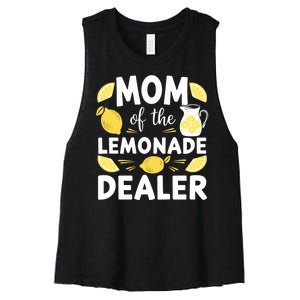 Mom Of A Lemonade Dealer Summer Drink Funny Lemonade Stand Lemonade Mom Women's Racerback Cropped Tank