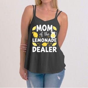 Mom Of A Lemonade Dealer Summer Drink Funny Lemonade Stand Lemonade Mom Women's Strappy Tank