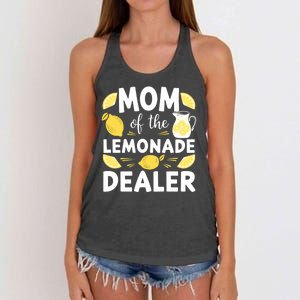 Mom Of A Lemonade Dealer Summer Drink Funny Lemonade Stand Lemonade Mom Women's Knotted Racerback Tank