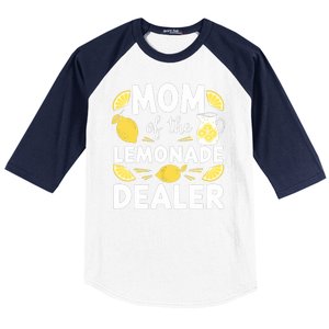 Mom Of A Lemonade Dealer Summer Drink Funny Lemonade Stand Lemonade Mom Baseball Sleeve Shirt