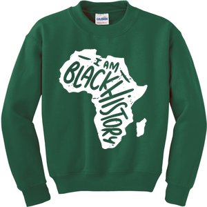 Map Of Africa Black History Cool Graphic Kids Sweatshirt