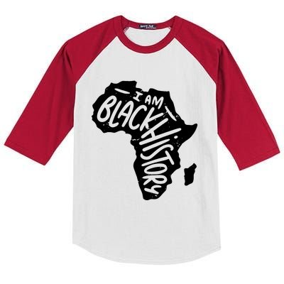 Map Of Africa Black History Cool Graphic Kids Colorblock Raglan Jersey