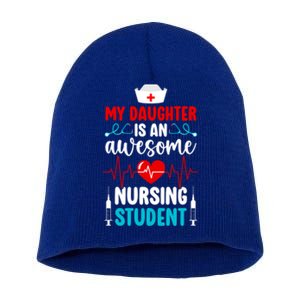 Mom Of A Nursing Student Mother Future Nurse Mom Gift Short Acrylic Beanie