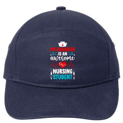 Mom Of A Nursing Student Mother Future Nurse Mom Gift 7-Panel Snapback Hat