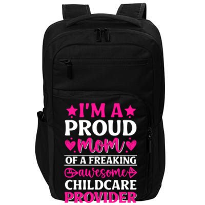 Mom Of Awesome Daycare Provider Teacher Mom Meaningful Gift Impact Tech Backpack