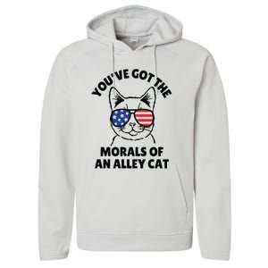 Morals Of An Alley Cat Funny Election Debate Performance Fleece Hoodie