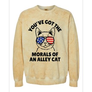 Morals Of An Alley Cat Funny Election Debate Colorblast Crewneck Sweatshirt