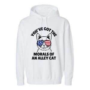 Morals Of An Alley Cat Funny Election Debate Garment-Dyed Fleece Hoodie