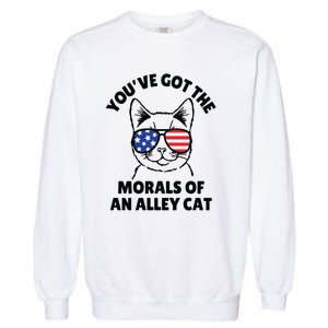 Morals Of An Alley Cat Funny Election Debate Garment-Dyed Sweatshirt