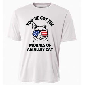 Morals Of An Alley Cat Funny Election Debate Cooling Performance Crew T-Shirt