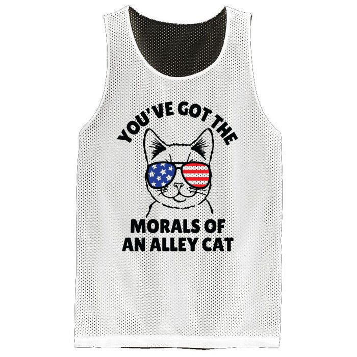 Morals Of An Alley Cat Funny Election Debate Mesh Reversible Basketball Jersey Tank