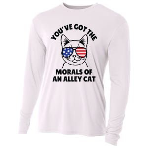 Morals Of An Alley Cat Funny Election Debate Cooling Performance Long Sleeve Crew