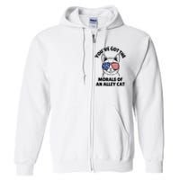 Morals Of An Alley Cat Funny Election Debate Full Zip Hoodie